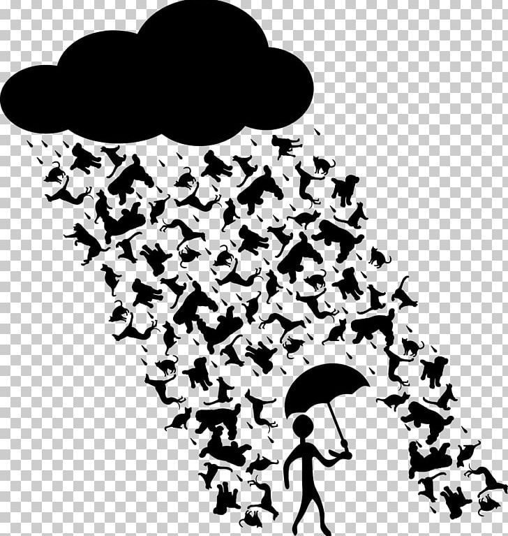 Dog Cat Rain Idiom PNG, Clipart, Animal Shelter, Black And White, Cat, Cloud, Clouds Free PNG Download