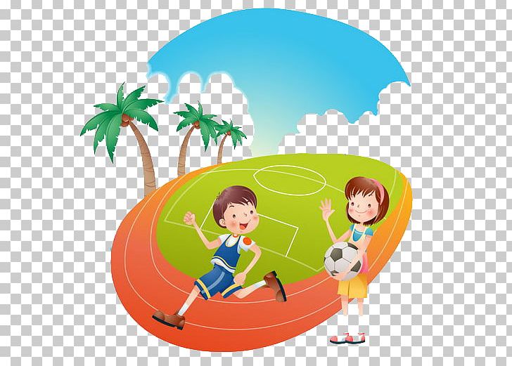 Schoolyard Cartoon PNG, Clipart, Allweather Running Track, Animation, Area, Ball, Balloon Cartoon Free PNG Download