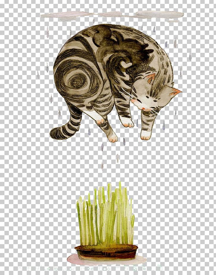 Cat Watercolour Flowers Illustration PNG, Clipart, Animals, Art, Big Cats, Carnivoran, Cartoon Free PNG Download
