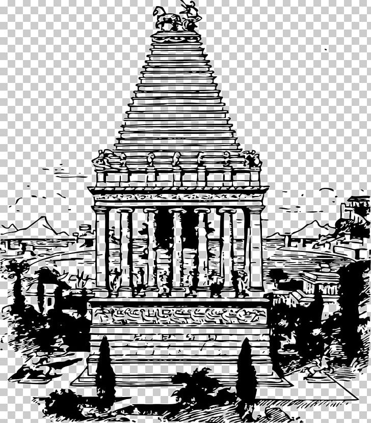 Mausoleum At Halicarnassus PNG, Clipart, Ancient History, Black And White, Building, Chinese Architecture, Classical Architecture Free PNG Download