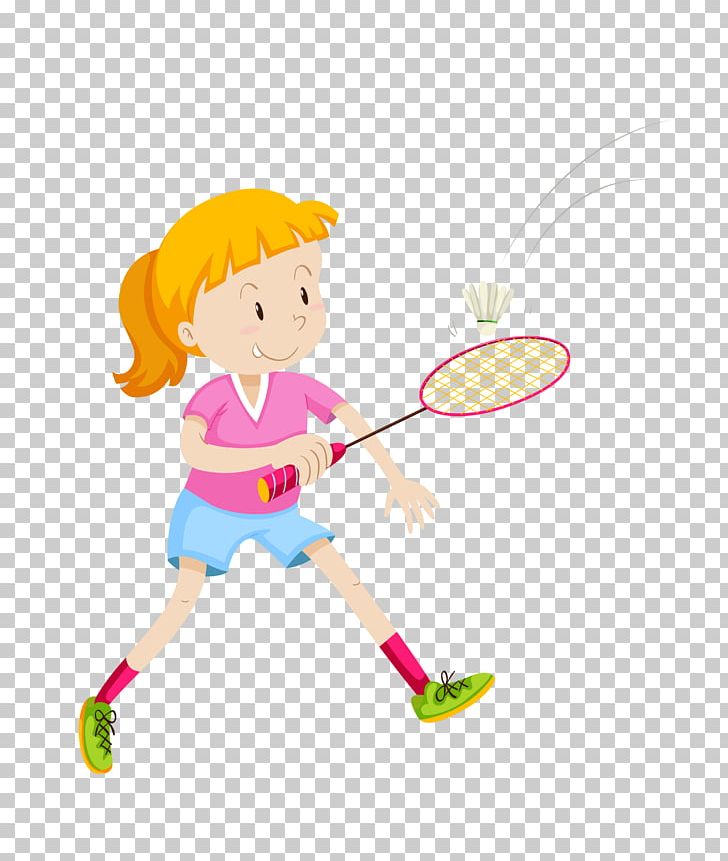 Badmintonracket Girl Illustration PNG, Clipart, Anime Girl, Art, Baby Girl, Cartoon, Child Free PNG Download