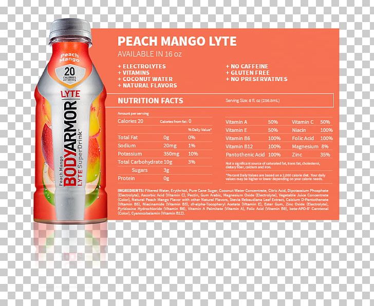 Sports & Energy Drinks Bodyarmor SuperDrink Nutrition Facts Label Body Armor PNG, Clipart, Armour, Body Armor, Bodyarmor Superdrink, Bottle, Brand Free PNG Download