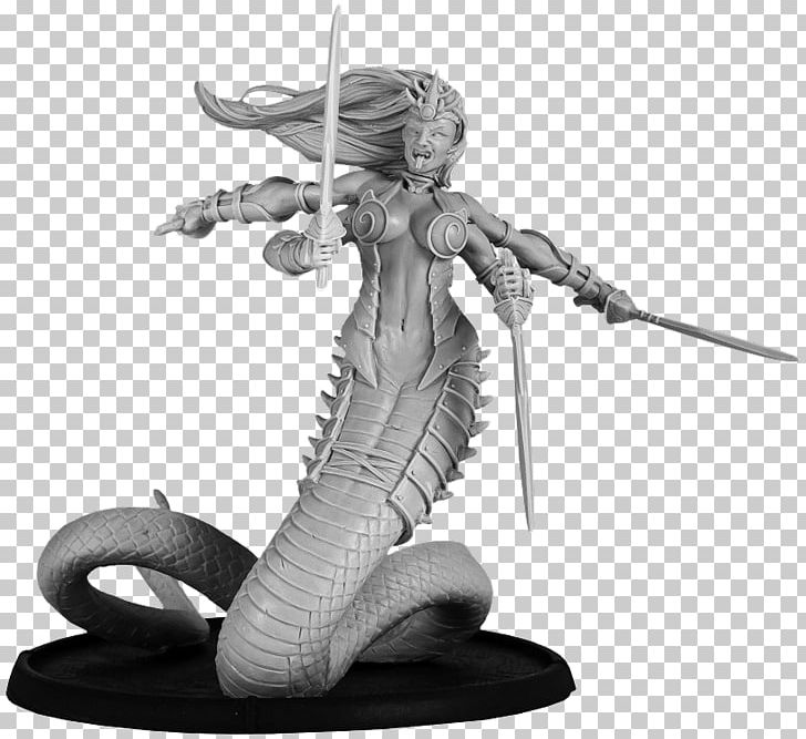 Medusa Figurine Miniature Legendary Creature The Ninth Age: Fantasy Battles PNG, Clipart, Action Figure, Black And White, Courtesan, Demon, Eldar Free PNG Download