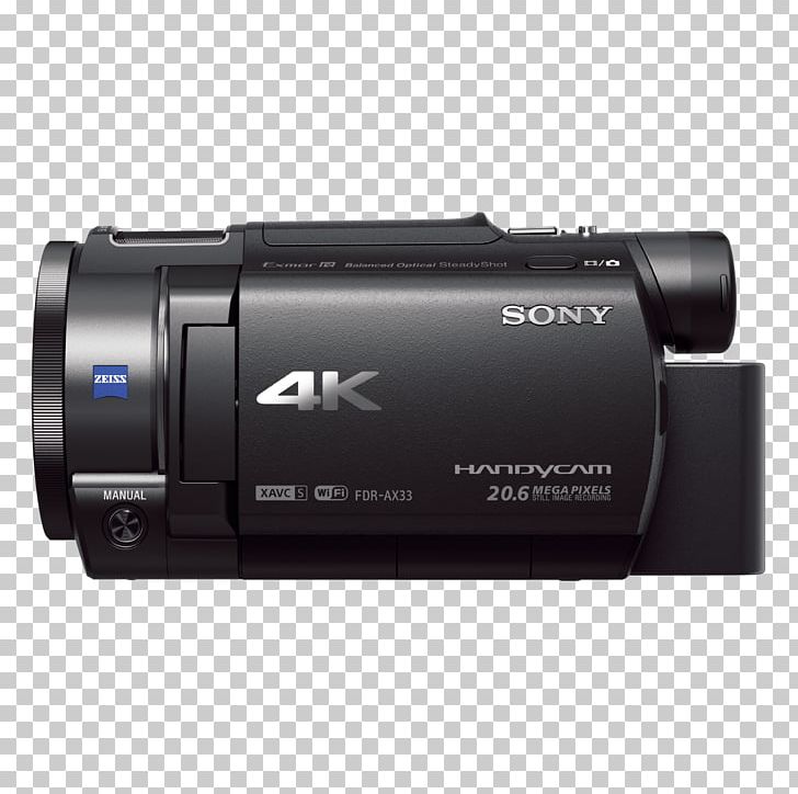 Sony Handycam FDR-AX33 4K Resolution Video Cameras PNG, Clipart, 4 K, 4k Resolution, Camera, Camera Lens, Electronics Free PNG Download