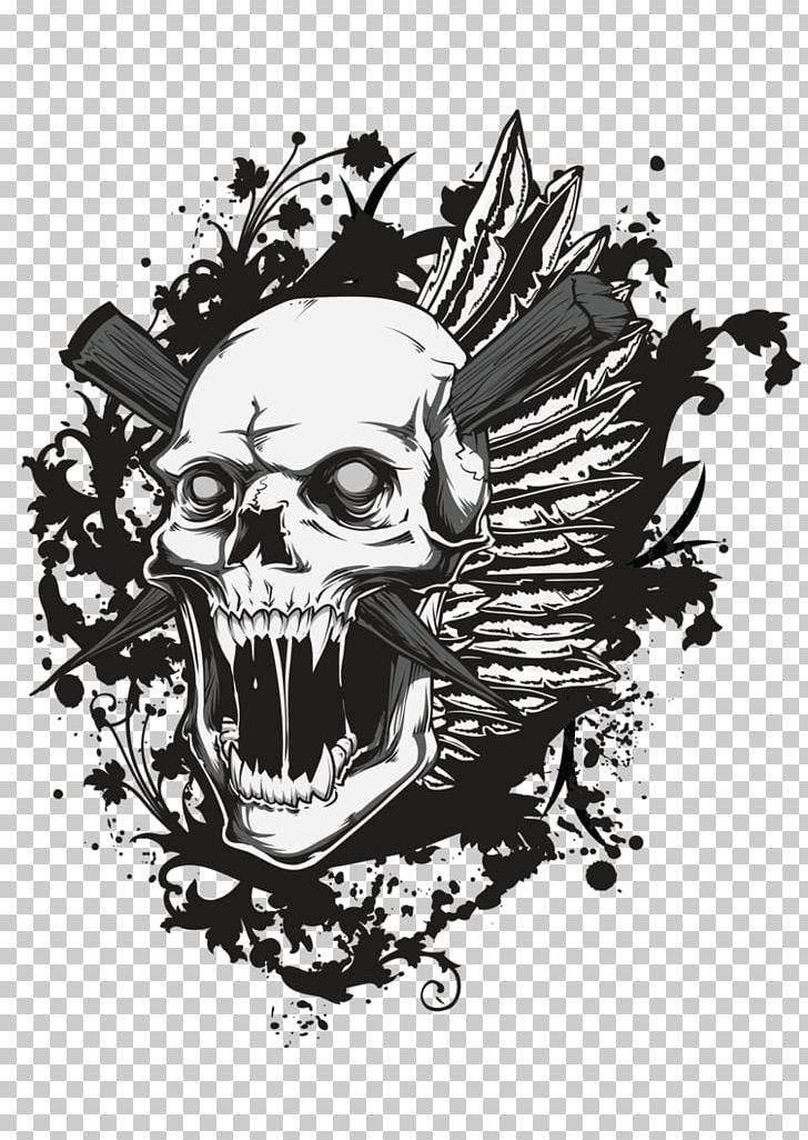 Skull Drawing PNG, Clipart, Art, Black And White, Bone, Drawing, Fantasy Free PNG Download
