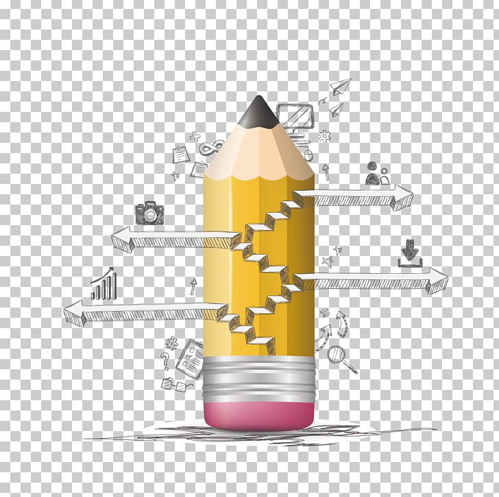 Business Pencil Infographic Illustration PNG, Clipart, Abstract Pattern, Arrow, Bottle, Business, Creative Vector Free PNG Download