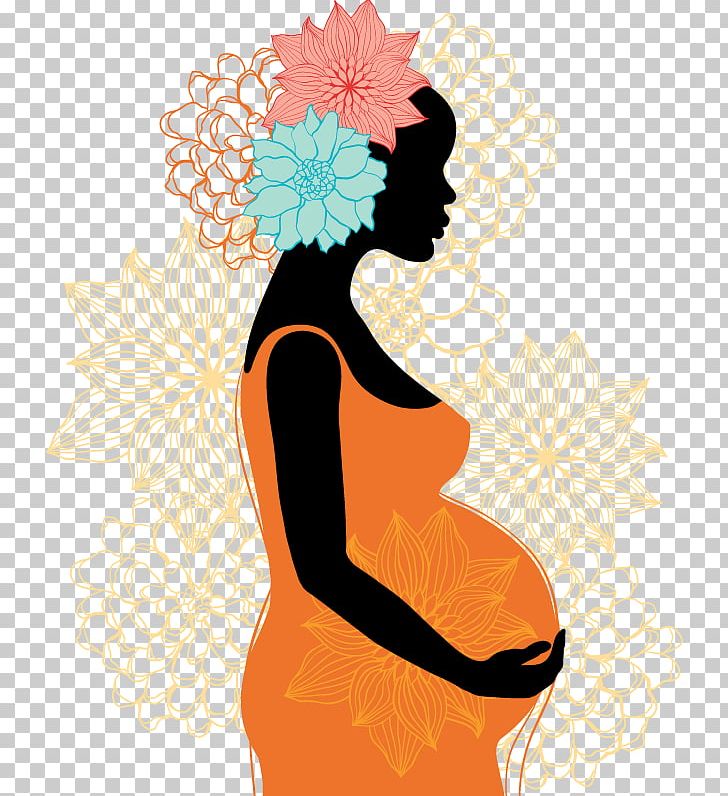 Pregnancy Woman Silhouette PNG, Clipart, Cartoon Character, Cartoon Cloud, Cartoon Eyes, Fashion Illustration, Flower Free PNG Download