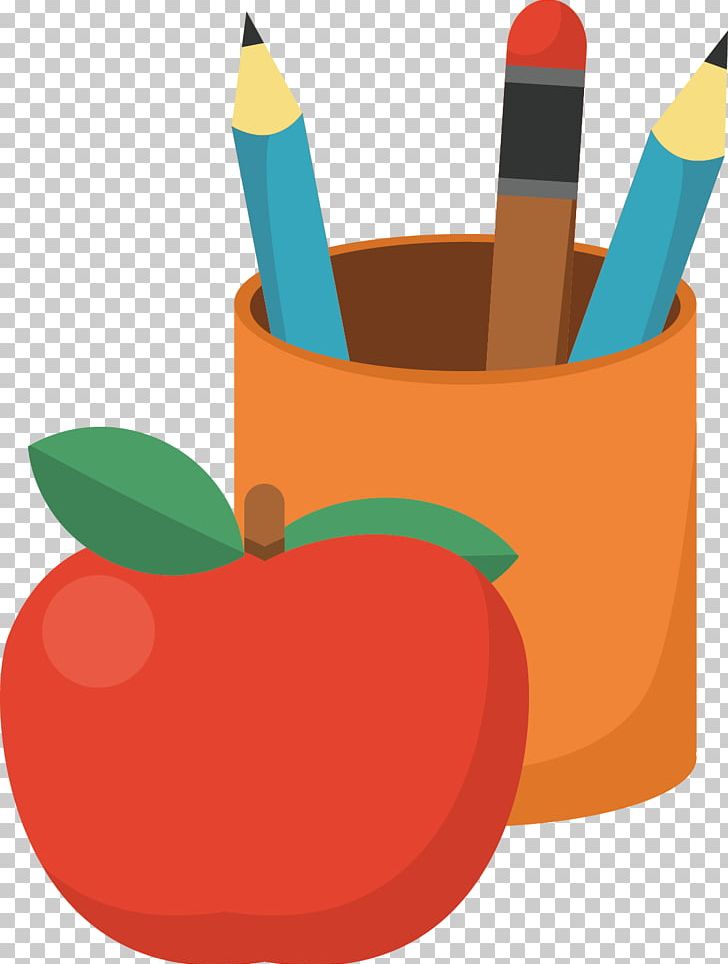 Pencil Brush Pot PNG, Clipart, Apple, Clip Art, Color Pencil, Food, Fruit Free PNG Download