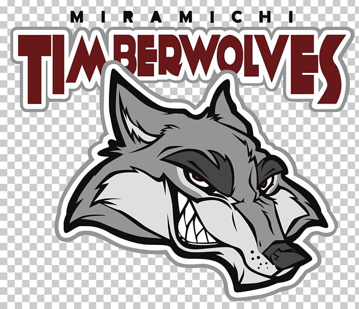Miramichi Timberwolves Minnesota Timberwolves Dog Campbellton Tigers PNG, Clipart, Animals, Artwork, Black And White, Carnivoran, Dog Free PNG Download