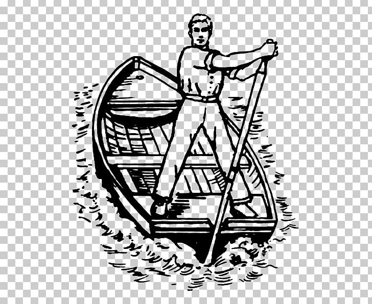 Single-oar Sculling Rowing Boat PNG, Clipart, Area, Arm, Art, Artwork, Black And White Free PNG Download