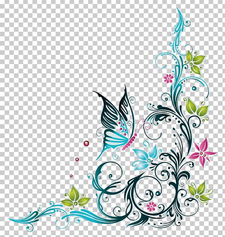 Ornament Flower Mural PNG, Clipart, Art, Artwork, Bird, Branch, Butterfly Free PNG Download