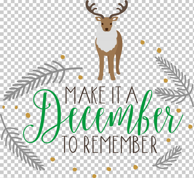 Make It A December December Winter PNG, Clipart, Antler, Computer, December, December To Remember, Deer Free PNG Download