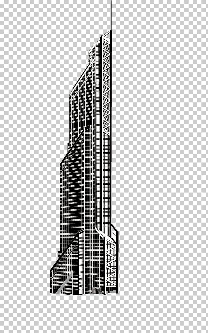 tall building clipart black and white