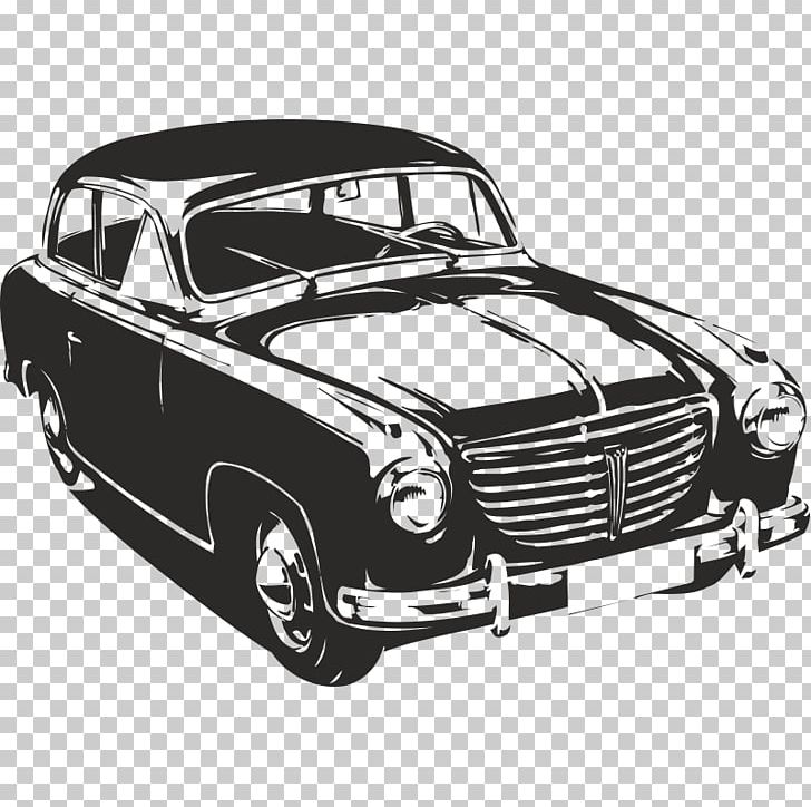 Bumper Antique Car Compact Car Mid-size Car PNG, Clipart, Antique, Antique Car, Automotive Design, Automotive Exterior, Black And White Free PNG Download