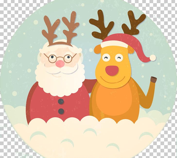 Santa Claus Reindeer Christmas New Years Day PNG, Clipart, Cartoon, Christmas Decoration, Deer, Electricity, Fictional Character Free PNG Download