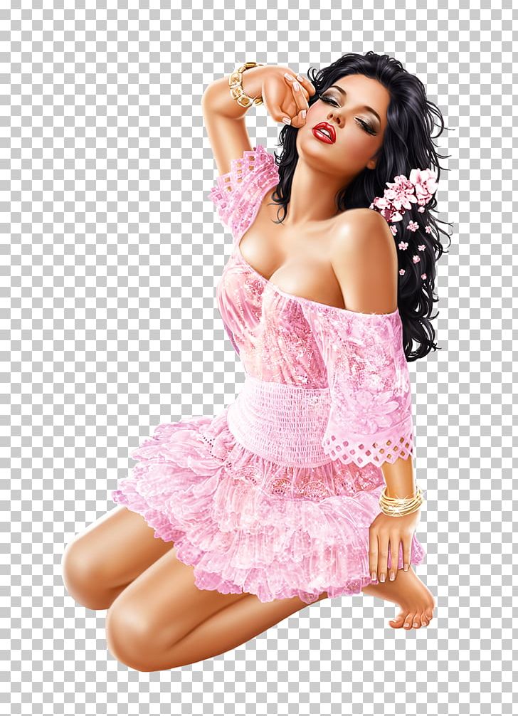 Female Fashion Pin-up Girl Model PNG, Clipart, Brown Hair, Cocktail Dress, Drawing, Fashion, Fashion Model Free PNG Download