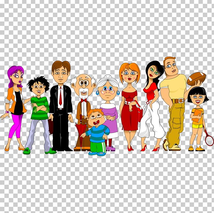 Family Cartoon Illustration PNG, Clipart, Animation, Art, Balloon, Cartoon Character, Cartoon Characters Free PNG Download