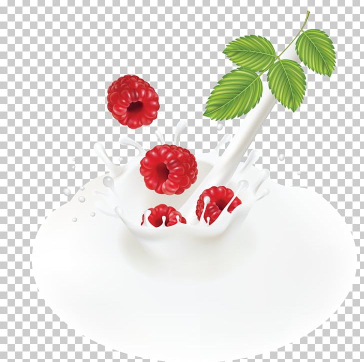 Milk Raspberry Fruit PNG, Clipart, Blueberry, Cherry, Color Splash, Dairy Product, Food Free PNG Download