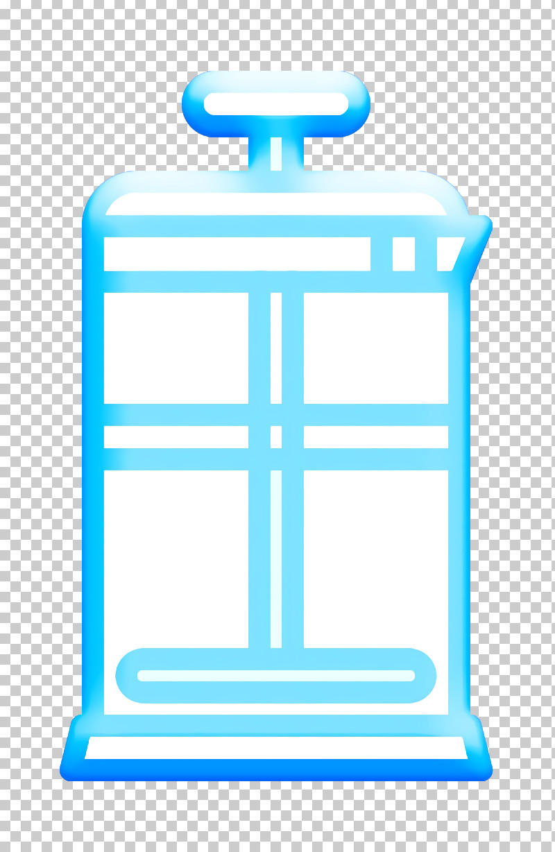 French Press Icon Food And Restaurant Icon Coffee Icon PNG, Clipart, Aqua, Azure, Blue, Coffee Icon, Electric Blue Free PNG Download