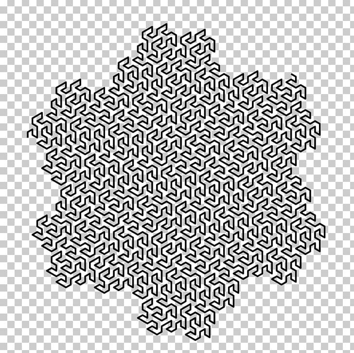 Gosper Curve Space-filling Curve Fractal Mathematics PNG, Clipart, Area, Attractor, Bill Gosper, Black, Black And White Free PNG Download