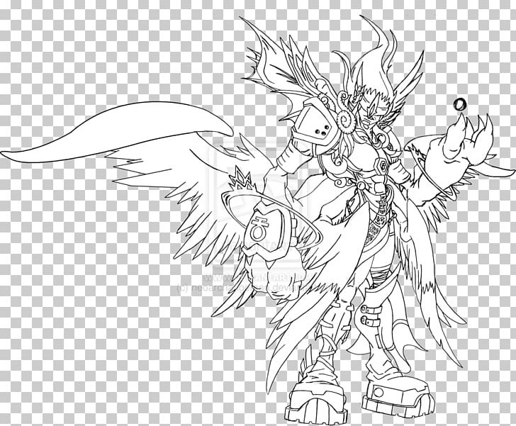 Angemon Gatomon Line Art Drawing Digimon PNG, Clipart, Angemon, Artwork, Black And White, Cartoon, Coloring Book Free PNG Download