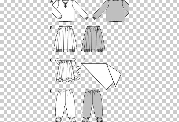 Burda Style Paper Dress Sewing Pattern PNG, Clipart, Angle, Area, Arm, Black, Black And White Free PNG Download