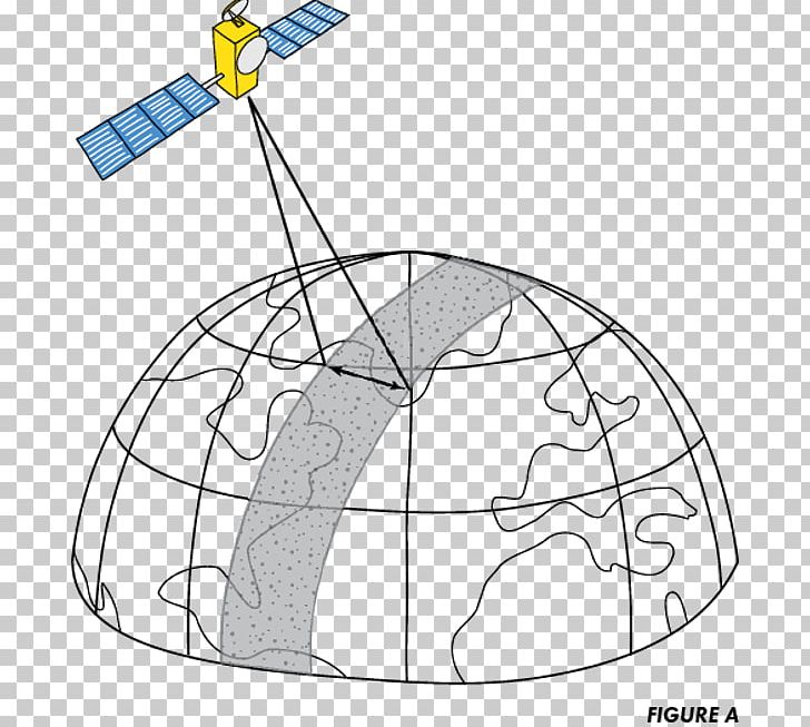 Swathe Satellite Mapping Earth From Space Orbit PNG, Clipart, Angle, Area, Black And White, Circle, Diagram Free PNG Download