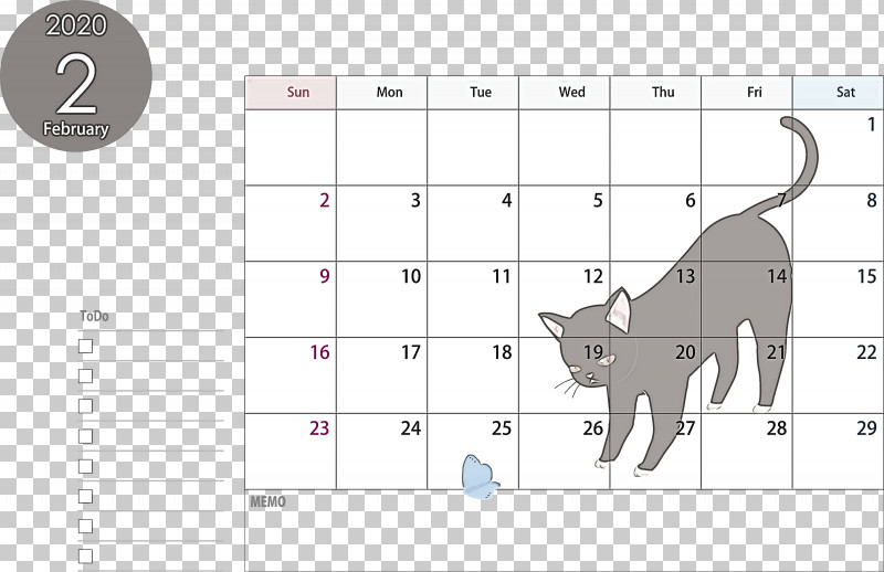 February 2020 Calendar February 2020 Printable Calendar 2020 Calendar PNG, Clipart, 2020 Calendar, Cat, Diagram, February 2020 Calendar, February 2020 Printable Calendar Free PNG Download