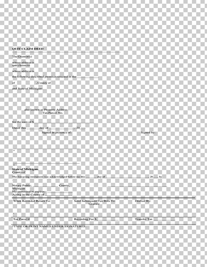 Document Quitclaim Deed Form Notary PNG, Clipart, Angle, Area, Beneficiary, Brand, Clare Free PNG Download