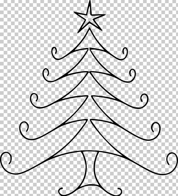 Drawing Christmas Tree Line Art PNG, Clipart, Art, Black And White, Branch, Christmas, Christmas Card Free PNG Download