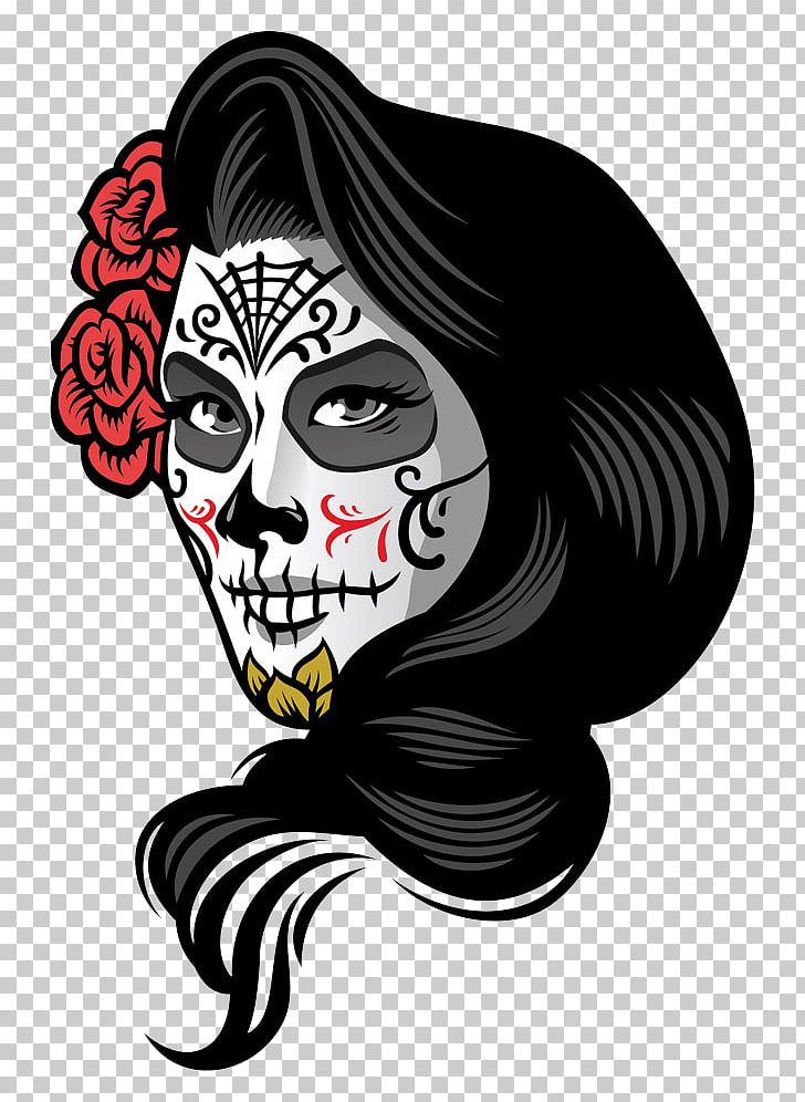 Calavera Day Of The Dead Death Illustration PNG, Clipart, Black And White,  Business Woman, Cartoon, Cartoon