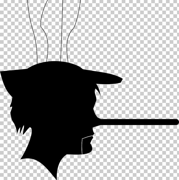 Pinocchio Puppet Silhouette PNG, Clipart, Black, Black And White, Cartoon, Face, Head Free PNG Download