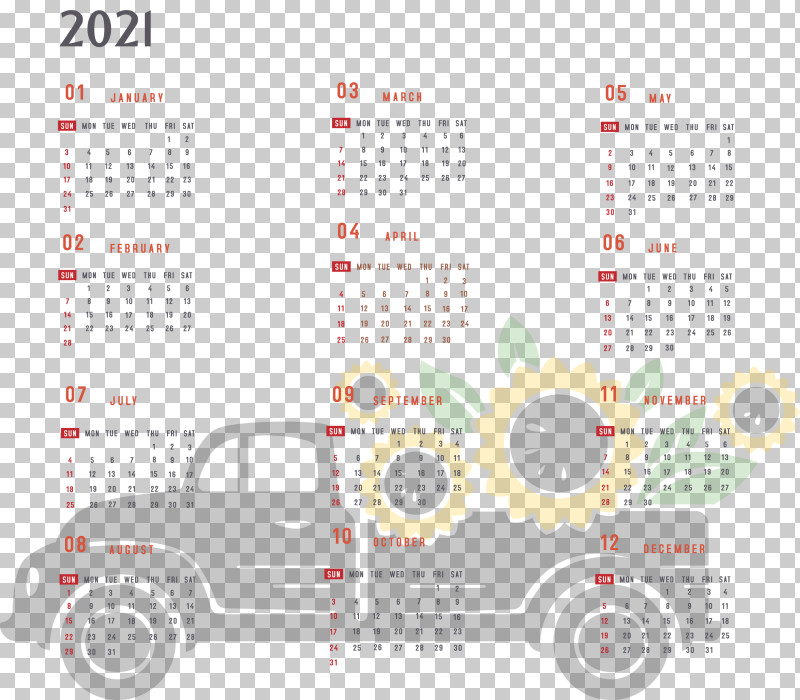 Year 2021 Calendar Printable 2021 Yearly Calendar 2021 Full Year Calendar PNG, Clipart, 2021 Calendar, Clothing, Craft, Jewellery, Sunflowers Free PNG Download