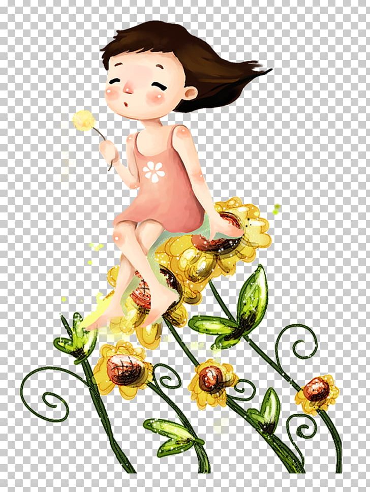 Floral Design Poster Teacher PNG, Clipart, Cartoon, Cartoon Hand Painted, Child, Fictional Character, Flower Arranging Free PNG Download