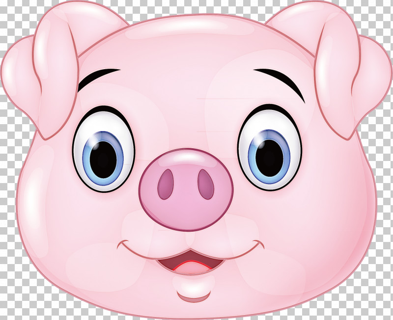 Face Cartoon Pink Snout Nose PNG, Clipart, Cartoon, Cheek, Face, Head, Nose Free PNG Download