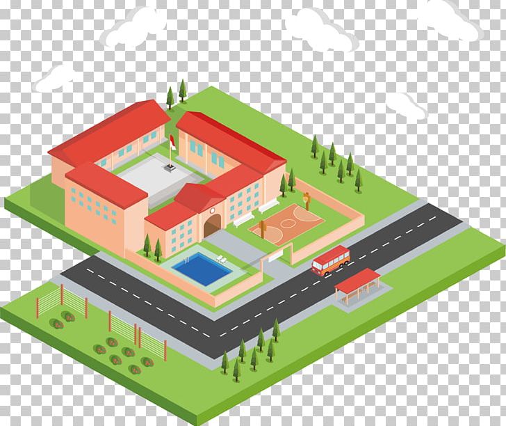 Isometric Projection Building Campus Illustration PNG, Clipart, Academic Building, Angle, Infographic, Photography, School Bus Free PNG Download