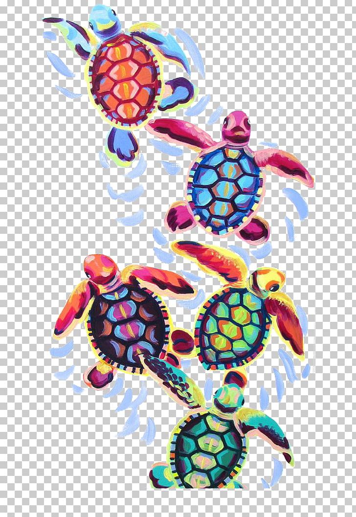 Turtle Art Painting Canvas Cheloniidae PNG, Clipart, Animal, Cartoon, Clip Art, Creat, Design Free PNG Download