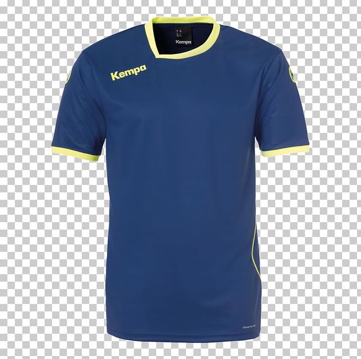 T-shirt Polo Shirt Sleeve Kempa PNG, Clipart, Active Shirt, Blue, Clothing, Cobalt Blue, Collar Free PNG Download