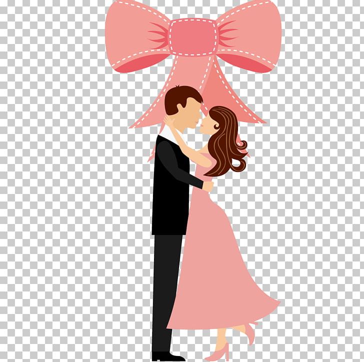 Wedding Invitation Illustration PNG, Clipart, Bow, Bride, Bridegroom, Cartoon, Cartoon Couple Free PNG Download