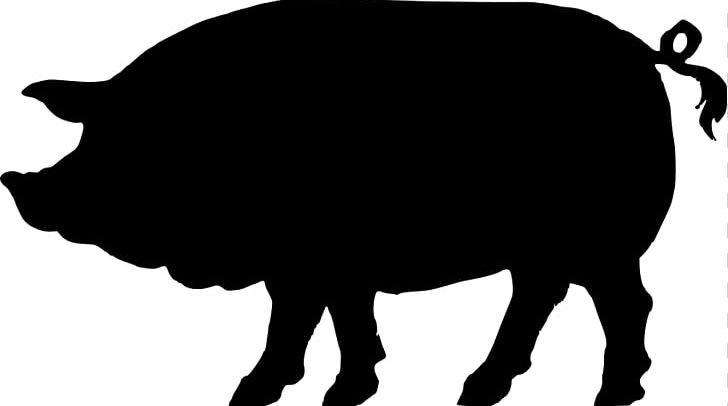 Domestic Pig Silhouette PNG, Clipart, Art, Black And White, Cattle Like Mammal, Clip Art, Computer Free PNG Download