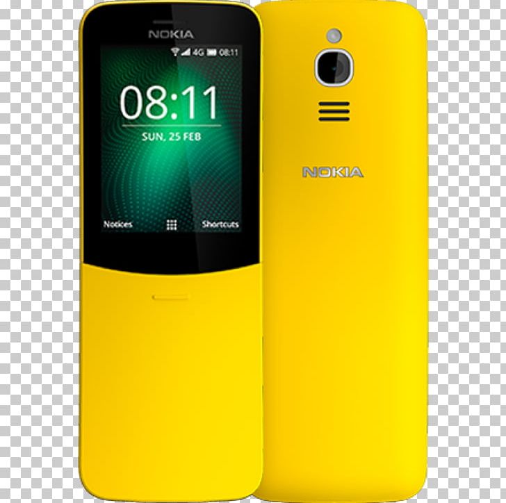 Feature Phone Smartphone Nokia 8110 4G Dual TA-1059 4GB 4G LTE Yellow Arabic Nokia 8110 4G 2.45" Dual SIM 4G 0.5GB 4GB 1500mAh Yellow PNG, Clipart, 4 G, Dual Sim, Electronic Device, Electronics, Feature Phone Free PNG Download