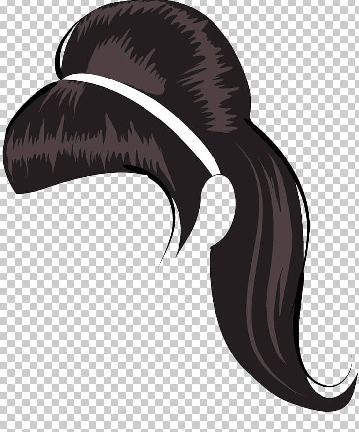 Ponytail Hairstyle Drawing PNG, Clipart, Adobe Illustrator, Art, Black, Black Hair, Capelli Free PNG Download