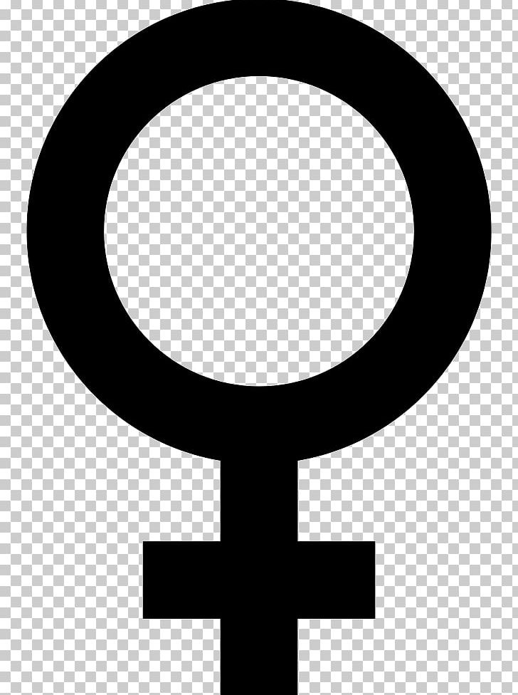 Gender Symbol Female PNG, Clipart, Black And White, Circle, Computer Icons, Cross, Female Free PNG Download