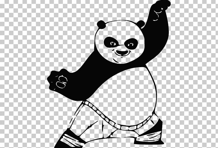 Giant Panda Kung Fu Panda Drawing Виниловая интерьерная наклейка PNG, Clipart, Art, Artwork, Bear, Black, Black And White Free PNG Download
