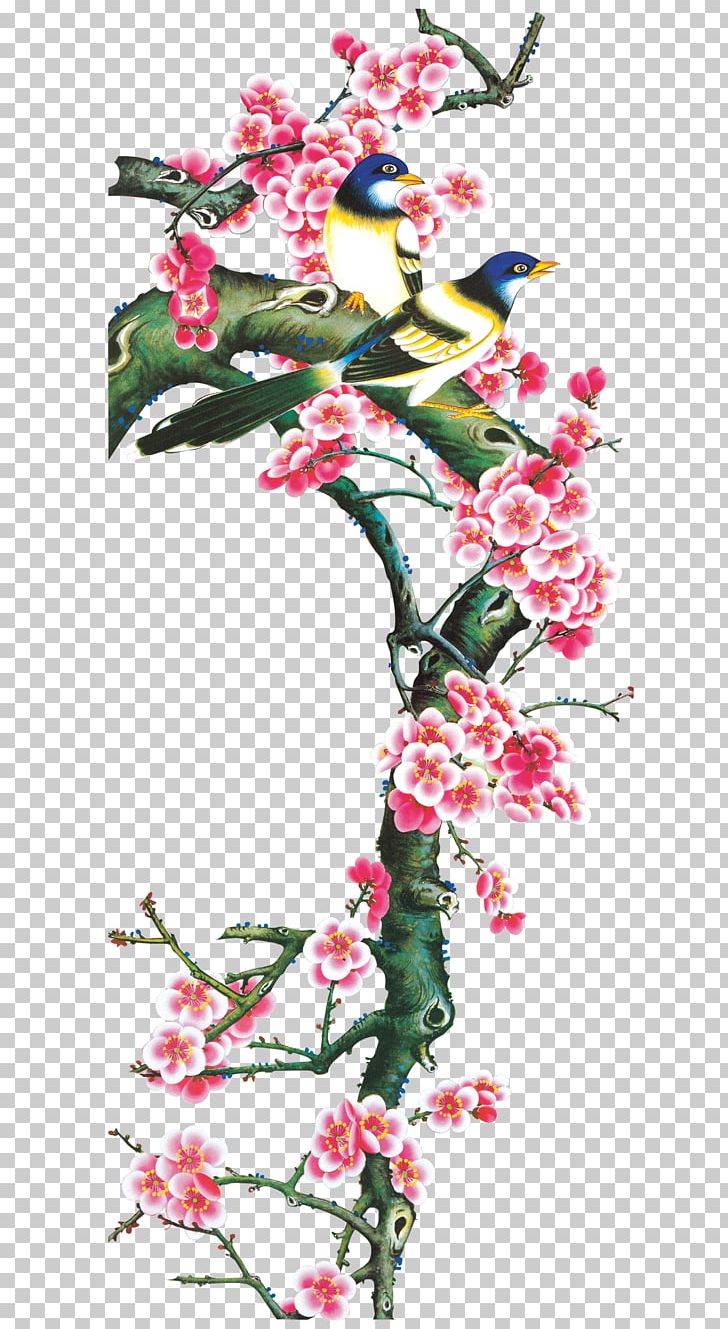 Paintings Plum Magpies PNG, Clipart, Abstract, Animal, Art, Artistic Paint, Bamboo Free PNG Download