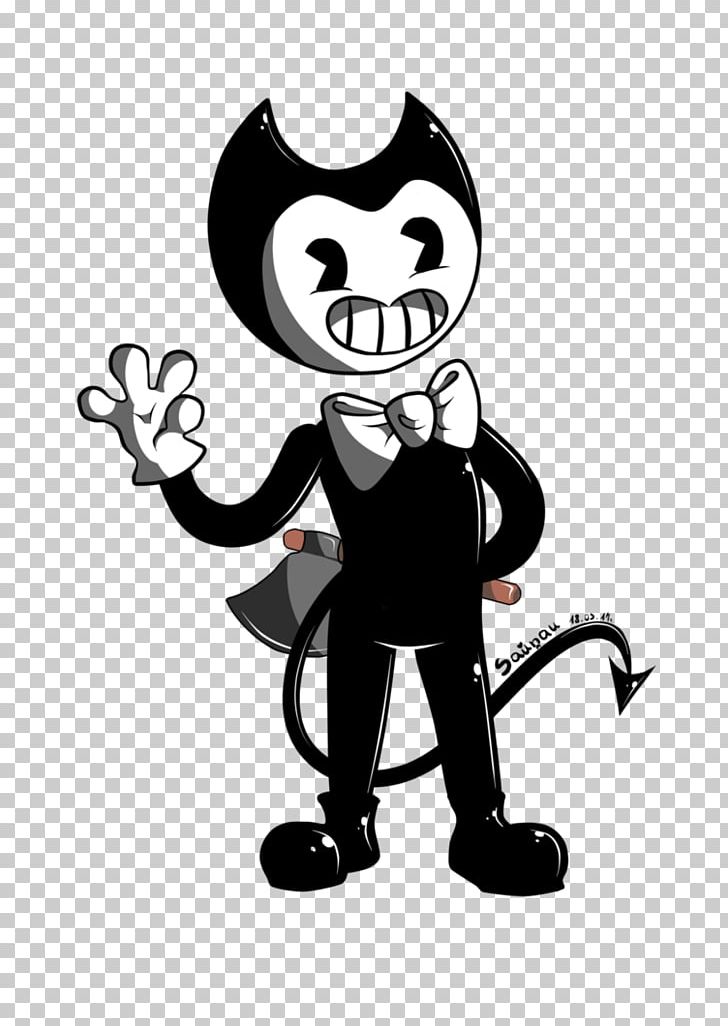 Bendy And The Ink Machine Fan Art Drawing PNG, Clipart, Bend, Bendy And The Ink, Bendy And The Ink Machine, Black, Black And White Free PNG Download
