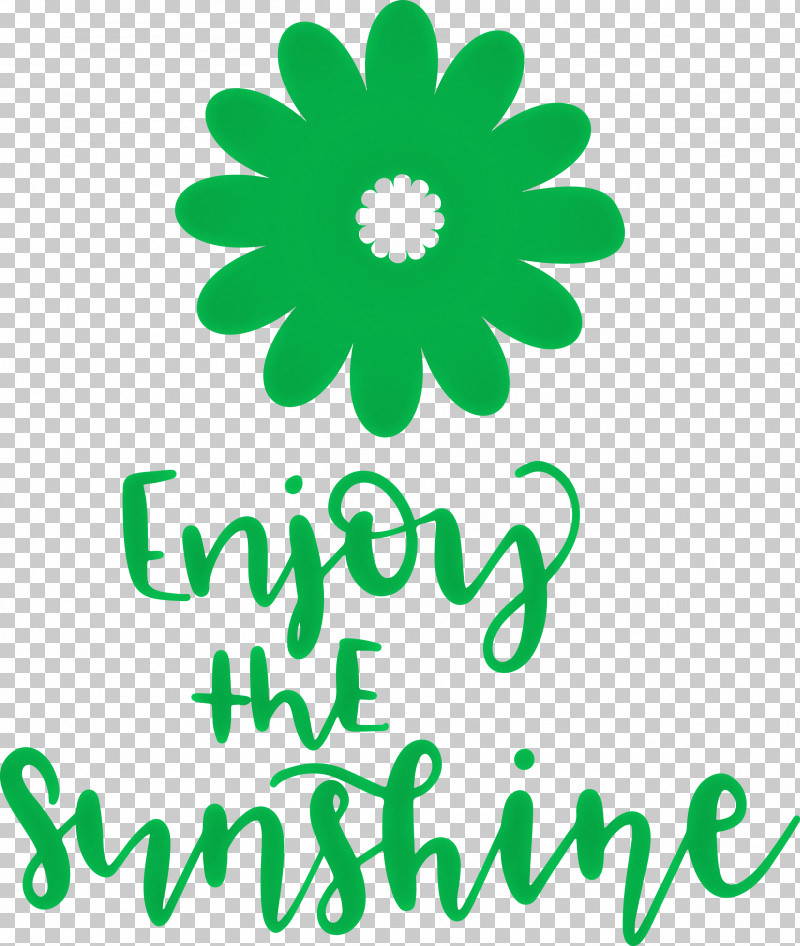 Sunshine Enjoy The Sunshine PNG, Clipart, Cut Flowers, Floral Design, Flower, Green, Leaf Free PNG Download