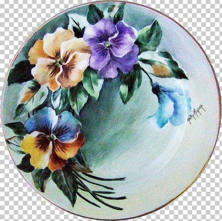 Pansy Violet Floral Design Porcelain PNG, Clipart, Dishware, Floral Design, Flower, Flowering Plant, Handpainted Purple Free PNG Download