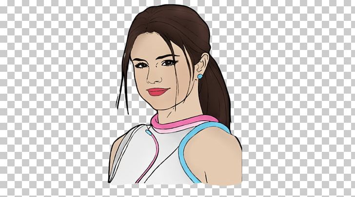 Selena Gomez Cartoon Drawing Female PNG, Clipart, Arm, Black Hair, Cartoon, Deviantart, Eye Free PNG Download