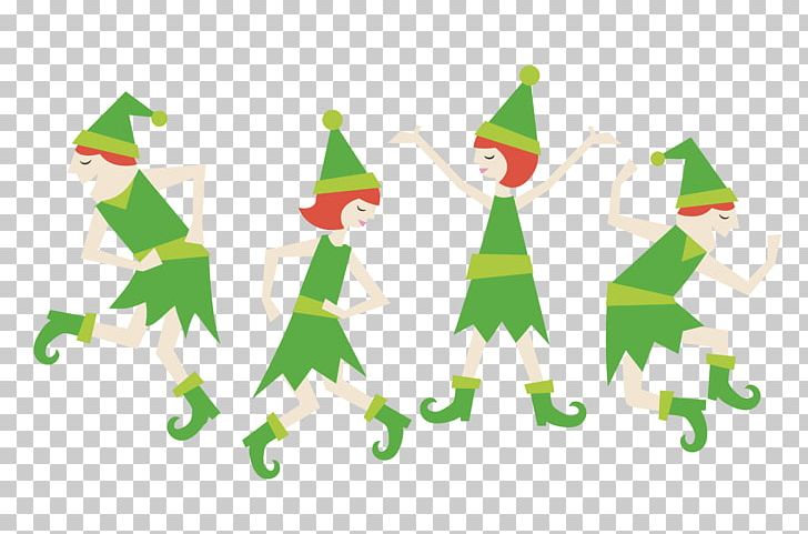 Santa Claus Christmas Elf Dance PNG, Clipart, Art, Cartoon, Christmas, Christmas Card, Christmas Decoration Free PNG Download
